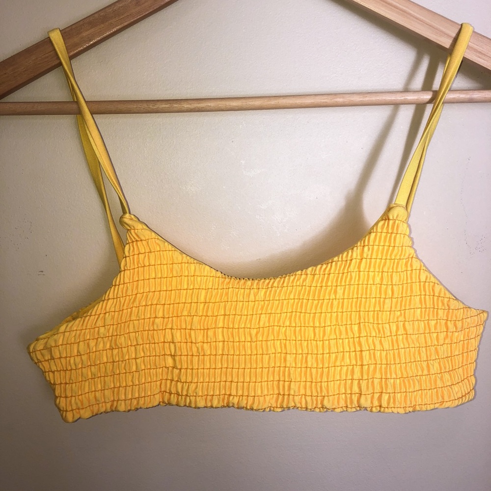 Yellow smocked Zaful bikini